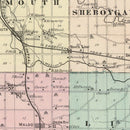 Vintage Map of Sheboygan County, Wisconsin 1878