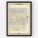 Vintage Map of Sheboygan County, Wisconsin 1878