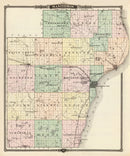Vintage Map of Manitowoc County, Wisconsin 1878