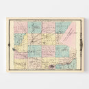 Vintage Map of Outagamie County, Wisconsin 1878