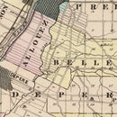 Vintage Map of Brown County, Wisconsin 1878