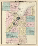 Vintage Map of Brown County, Wisconsin 1878