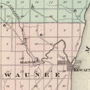 Vintage Map of Kewaunee County, Wisconsin 1878