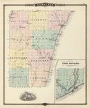 Vintage Map of Kewaunee County, Wisconsin 1878