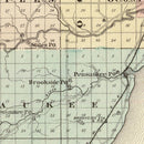 Vintage Map of Oconto County, Wisconsin 1878