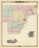 Vintage Map of Oconto County, Wisconsin 1878