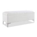 Madelyn - Modern Storage Bench - Bright White Dye by HouseOfZazla