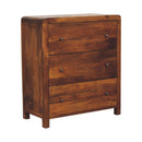 Solid Wood Aspen Chest, 3-Drawers, Chestnut