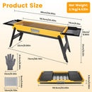 Portable Folding Charcoal Grill with Side Shelves