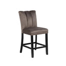 Upholstered Counter Height Chair For Dining Room (Set of 2) - Black / Brown by HouseOfZazla