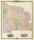 Vintage Map of Oconto County, Wisconsin 1878