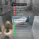 Interlocking Deck Tiles Plastic Waterproof Outdoor All Weather Anti-Slip Bathroom Shower Balcony Porch Strong Weight Capacity Upto 440 Lbs, Pebble Stone Pattern by HouseOfZazla