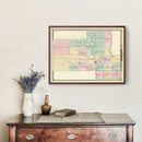 Vintage Map of Shawano County, Wisconsin 1878