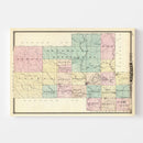 Vintage Map of Shawano County, Wisconsin 1878