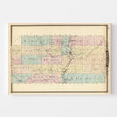 Vintage Map of Marathon County, Wisconsin 1878