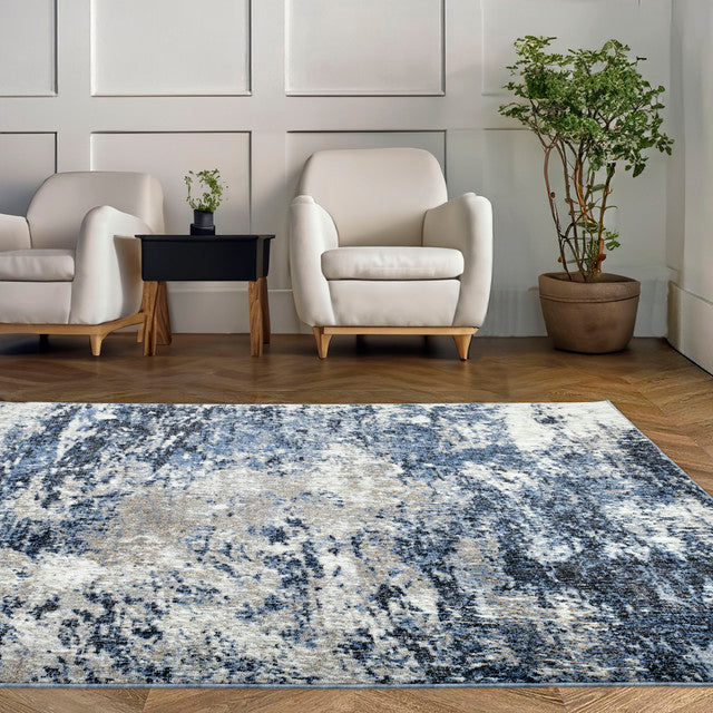 Sussex Home Novelty Collection Area Rug, Extra Soft and Comfy Carpet, Area Rugs for Living Room Rug, Indoor Rug, Blue&Anthracite
