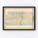 Vintage Map of Marathon County, Wisconsin 1878