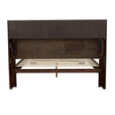 Queen Bed With Bookcase Headboard - Brown by HouseOfZazla