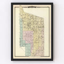 Vintage Map of Lincoln County, Wisconsin 1878