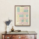 Vintage Map of Clark County, Wisconsin 1878