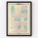 Vintage Map of Clark County, Wisconsin 1878