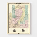Vintage Map of Chippewa County, Wisconsin 1878