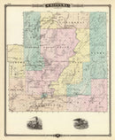 Vintage Map of Chippewa County, Wisconsin 1878