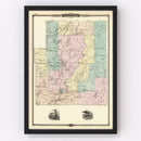 Vintage Map of Chippewa County, Wisconsin 1878