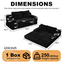 70.8-Inch Corduroy Two-in-One Sofa Bed