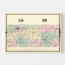 Vintage Map of Eau Claire County, Wisconsin 1878