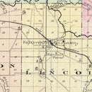 Vintage Map of Eau Claire County, Wisconsin 1878
