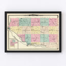 Vintage Map of Pierce County, Wisconsin 1878