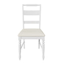 6-peice Dining Set with Turned Legs, Kitchen Table Set with Upholstered Dining Chairs and Bench,Retro Style, White