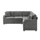 Modern L Shaped Sectional Sofa Bed With Hidden Storage Upholstery by HouseOfZazla