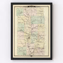 Vintage Map of Dunn County, Wisconsin 1878