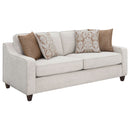 Mahaffey - Christine Upholstered Sloped Arm Sofa - Beige by HouseOfZazla