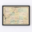 Vintage Map of St. Croix County, Wisconsin 1878