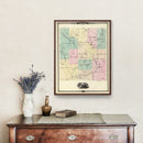Vintage Map of Barron County, Wisconsin 1878