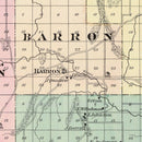 Vintage Map of Barron County, Wisconsin 1878