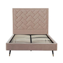 Crosby - Bed With Upholstered Headboard And Slats by HouseOfZazla
