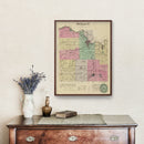 Vintage Map of Douglas County, Kansas 1887
