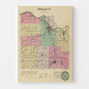 Vintage Map of Douglas County, Kansas 1887