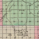 Vintage Map of Douglas County, Kansas 1887