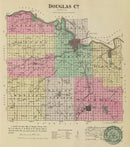Vintage Map of Douglas County, Kansas 1887