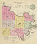 Vintage Map of Doniphan County, Kansas 1887