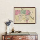 Vintage Map of Atchison County, Kansas 1887