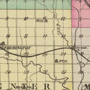 Vintage Map of Atchison County, Kansas 1887