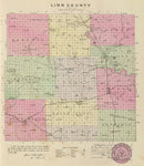 Vintage Map of Linn County, Kansas 1887