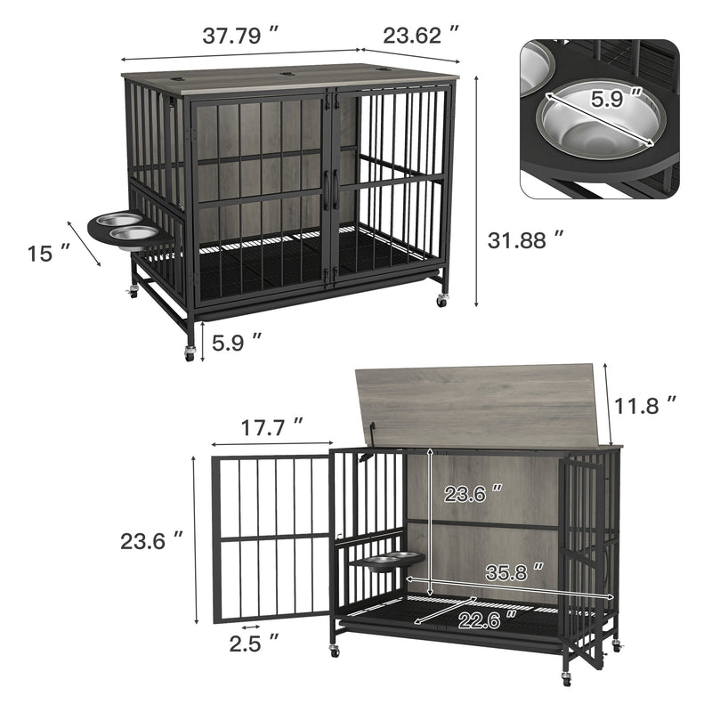 Walker Edison | Modern Kennel Dog Crate Table