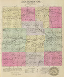 Vintage Map of Bourbon County, Kansas 1887